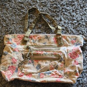 Floral Canvas Tote Bag